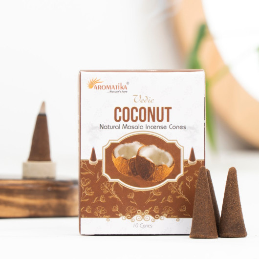 Coconut Flavored Organic Coalless Conical Incense