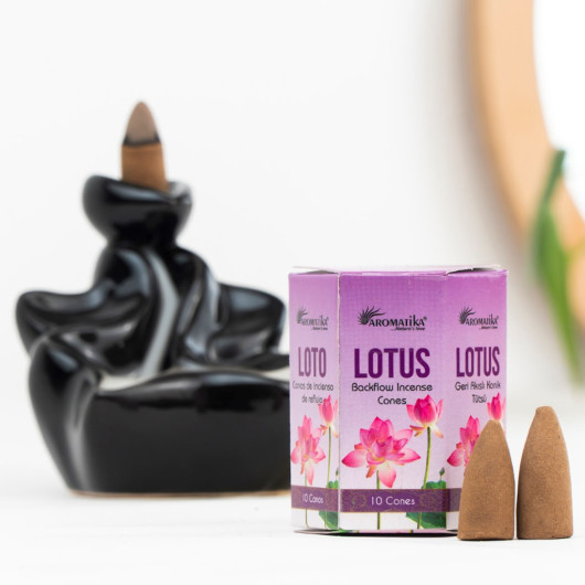 Lotus Flavored Backflow Conical Organic Incense