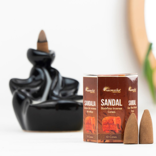 Sandalwood Flavored Backflow Conical Organic Incense