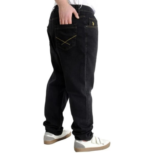 Plus Size Men Jeans Classic Black
