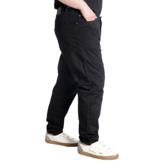 Plus Size Trousers Linen Classic Black