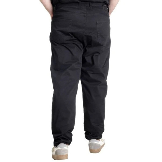 Plus Size Trousers Linen Classic Black