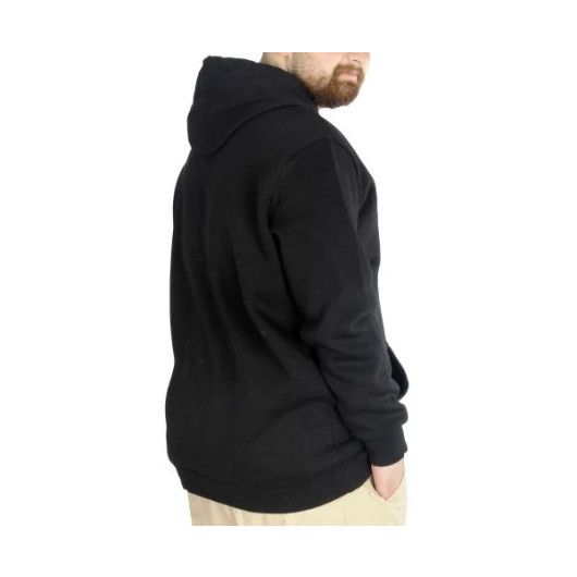 Men Sweatshirt Hooded Kangaroo Pocket Basic Black