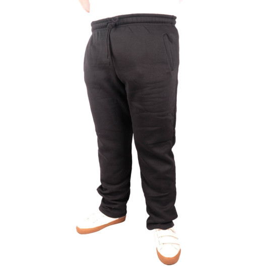 Large Size Men's Sweatpants 3 Yarn 11103 Black