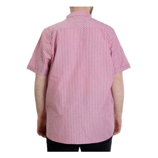 Plus Size Men's Shirt Plaid Short Sleeve Red