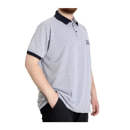 Large Size Men's Polo T-Shirt Legend Gray Melange