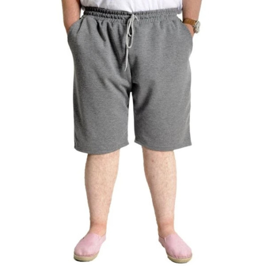 Plus Size Men's Shorts Graymelange