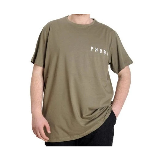 Plus Size Men's T-Shirt Phobia Khaki