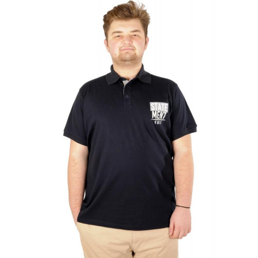 Plus Size T-Shirt Polo State Ment Navy