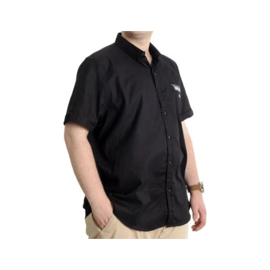 Men's Plus Size Gabardine Shirt Black