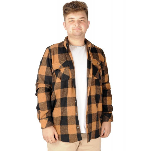 Men's Shirt Ukollar Double Pocket Lumberjack 21392A Mustard