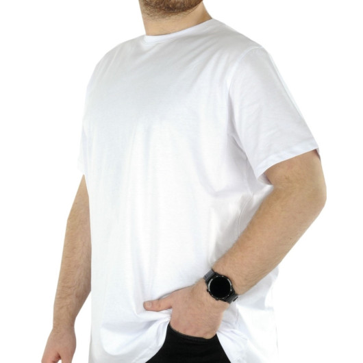 Men's T-Shirt Crew Neck Supreme White