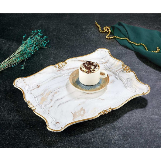 Sultan Tray Marble Pattern Large