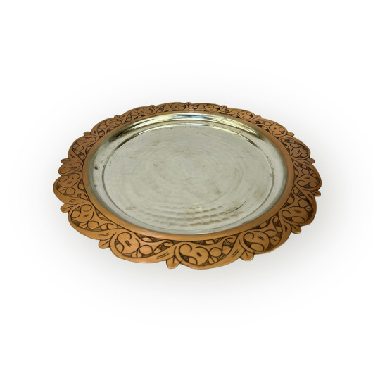 29 Cm Embroidered Scotch Tumbled Serving Tray