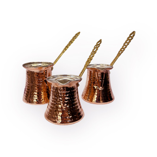 3 Piece Copper Coffee Pot Set