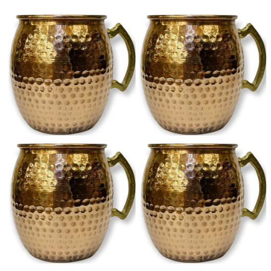 Set Of 4 Copper Moscow Mule Cups