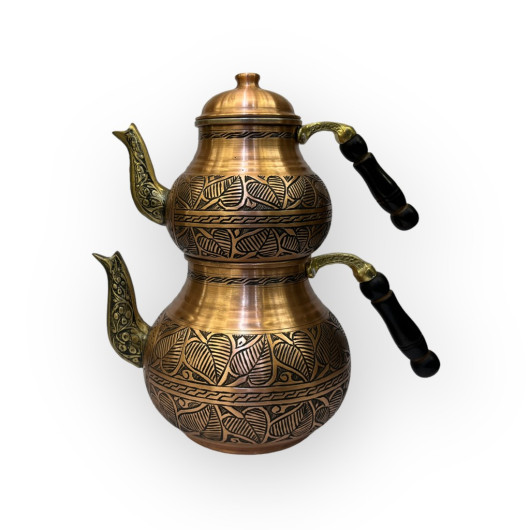 Copper Leaf Teapot Set