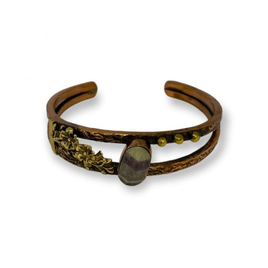 Amethyst Natural Stone Copper Bracelet