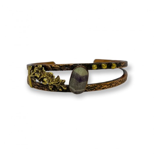 Amethyst Natural Stone Copper Bracelet
