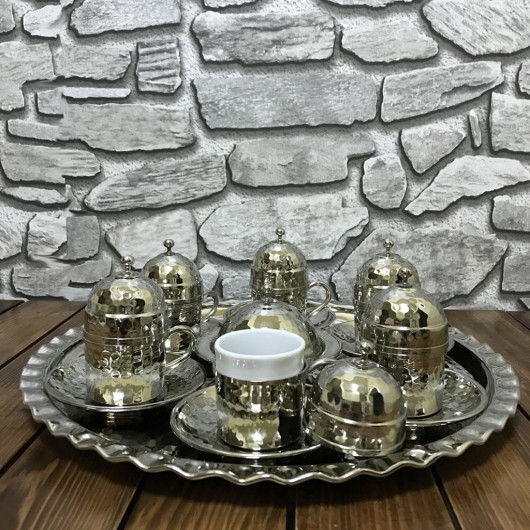 Copper Coffee Set For 6 Persons