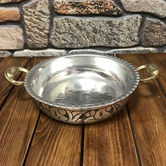 Copper Engraved Tumbled Pan 20 Cm