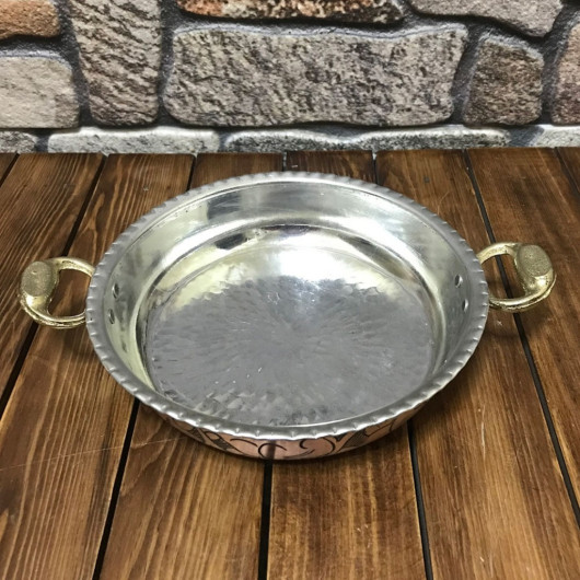 Copper Engraved Tumbled Frying Pan 22 Cm