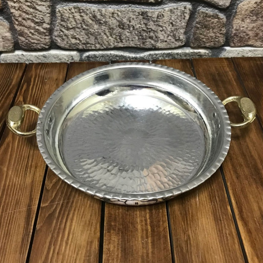 Copper Engraved Tumbled Pan 24 Cm