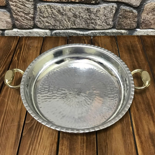 Copper Engraved Tumbled Pan 24 Cm