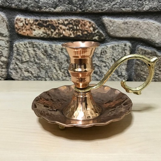 Copper Candle Holder And Candle Extinguisher