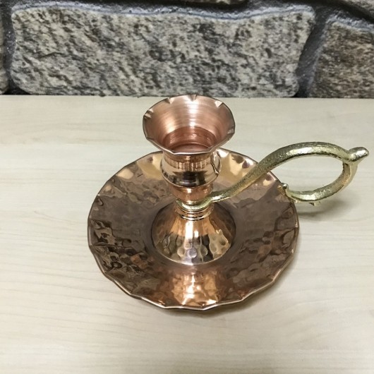 Copper Sinanay Candle Holder