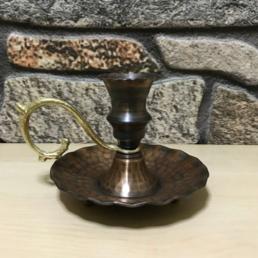 Copper Sinanay Candle Holder