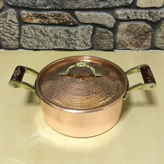 Forged Copper Flat Pot 19 Cm