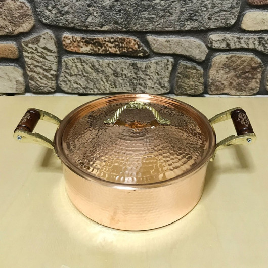 Forged Copper Flat Pot 21 Cm