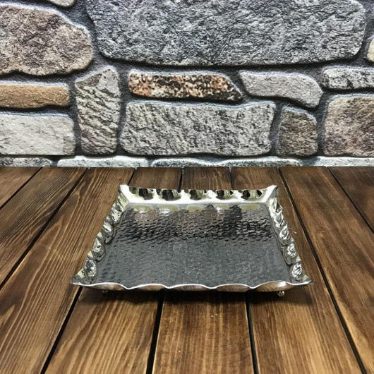 Forged Copper Square Tray 20X20 Cm