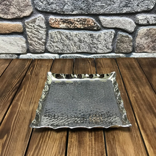 Forged Copper Square Tray 20X20 Cm