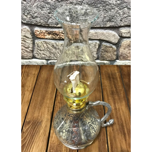 Embroidered Copper Gas Lamp Large Size