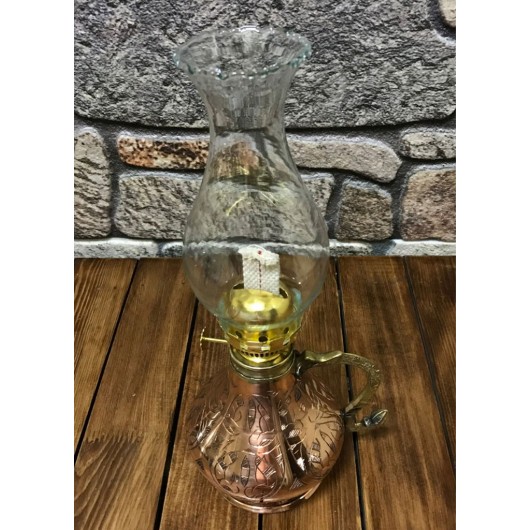 Embroidered Copper Gas Lamp Large Size