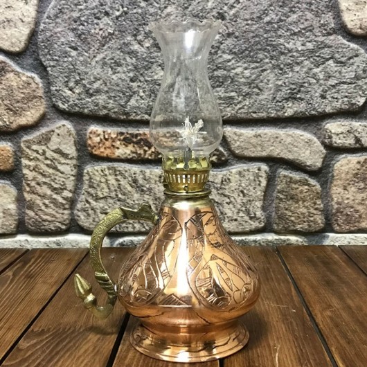 Embroidered Copper Gas Lamp Small Size