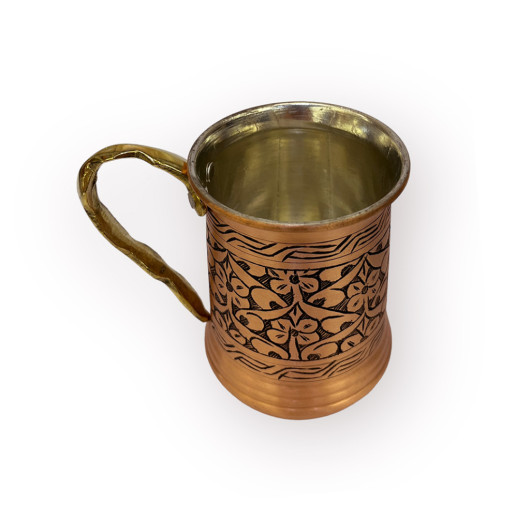 Brandi Heavy Engraved Copper Mug & Cup
