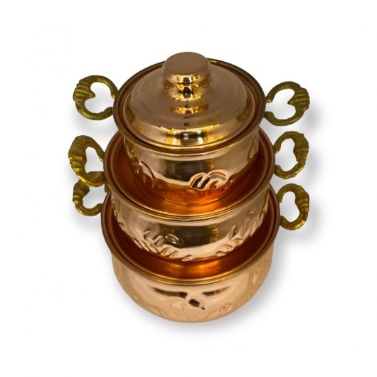 Miniature Copper Casserole Set