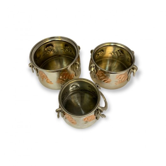 Miniature Copper Boiler Set Nickel