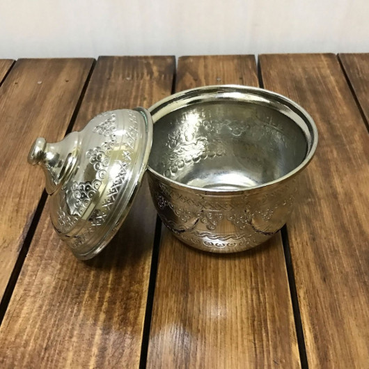 Nickel Plated Copper Sugar Bowl