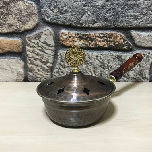 Oxidized Copper Censer And Incense Holder