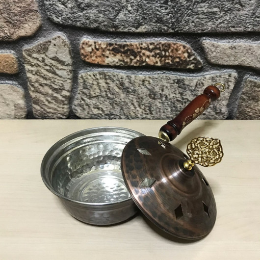 Oxidized Copper Censer And Incense Holder