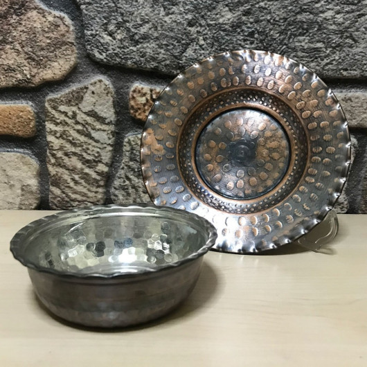 Oxidised Copper Joker Bowl With Nipple