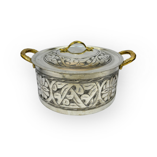 Carved Embroidered Upright Pot