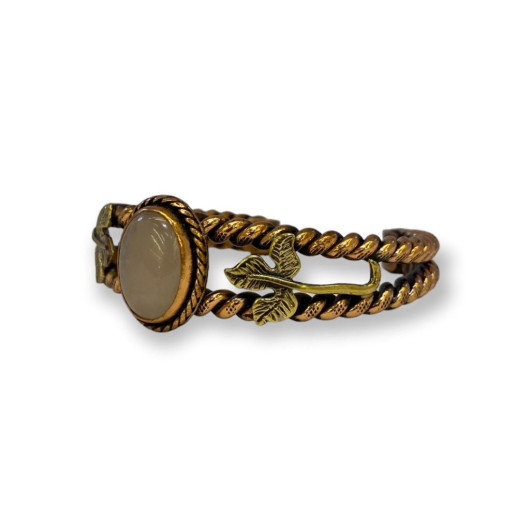 Rose Quartz Stone Copper Bracelet