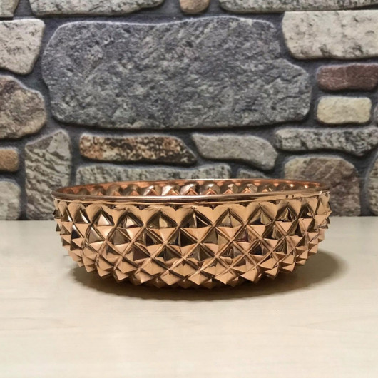 Pyramid Embroidered Copper Bath Bowl