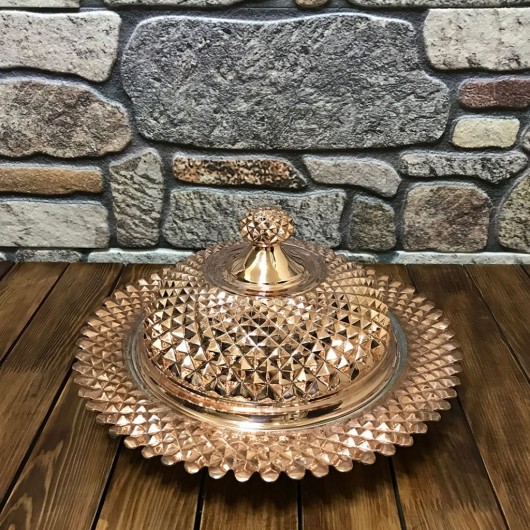 Pyramid Embroidered Copper Rice Bowl 35 Cm