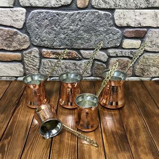 Sultan Copper Coffee Pot Set - Thick Copper